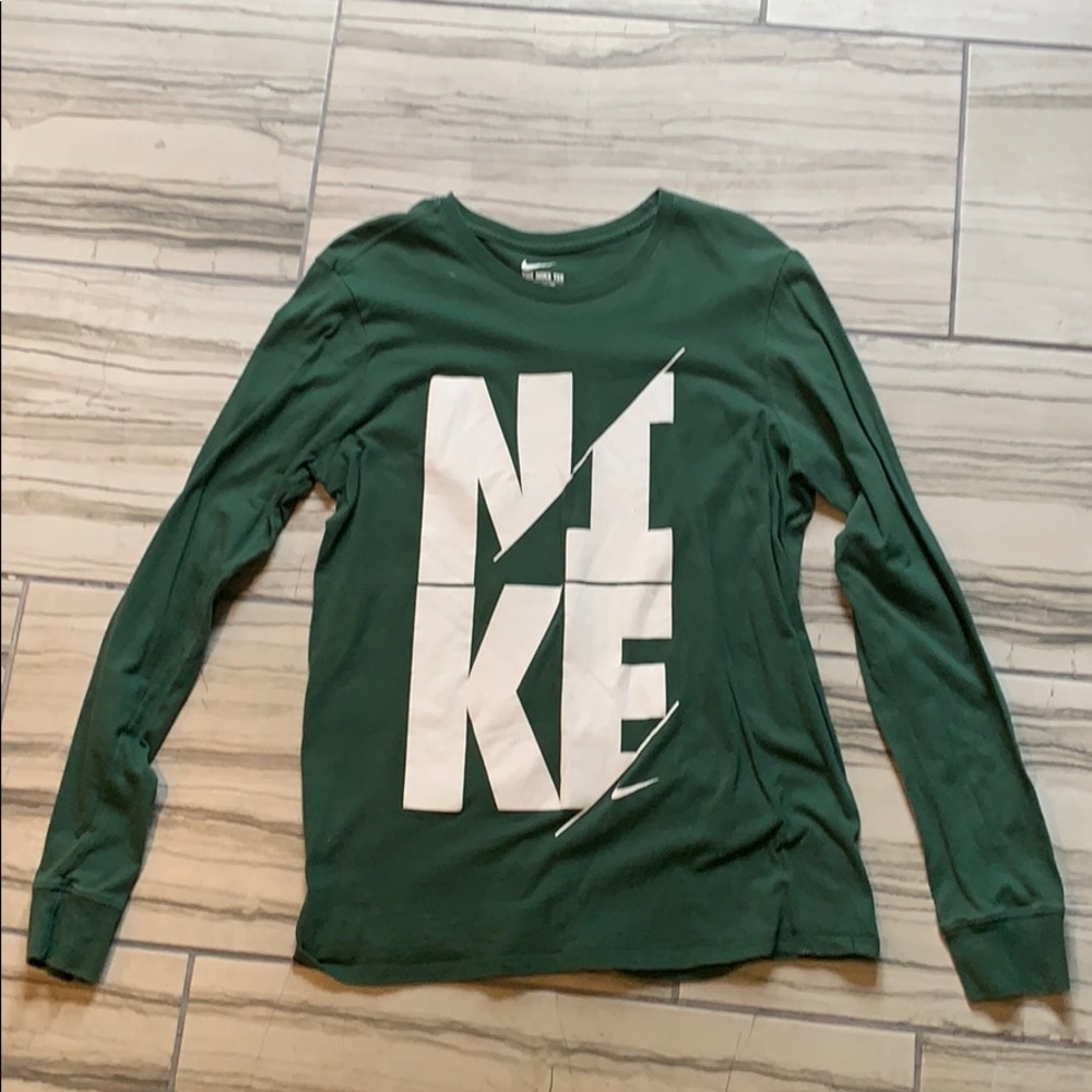 Nike green long sleeve tee shirt